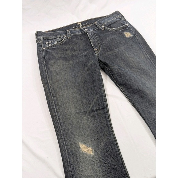 New No Tags Seven for All Mankind A Pocket Jeans 31 Bootcut Low Rise 35" Inseam - Picture 1 of 2